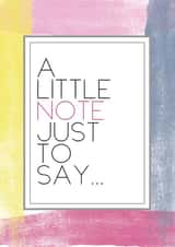 A little note just to say card created by Always Sparkle