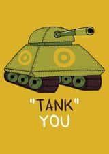 tank thank Thank You Card 1232 created by Adrian Serghie