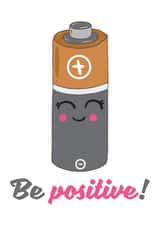 battery funny Good Luck Card 1233 created by Adrian Serghie