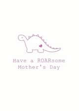 Dinosaur Roarsome Mothers Day Card 8815 created by Miss Shelly Designs