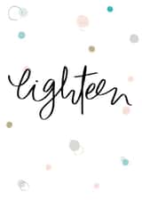 eighteen birthday Birthday Card 8858 created by Pearl of a Girl