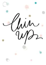 chin up lettering Thinking of you Card 8859 created by Pearl of a Girl