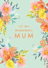 Pretty Mother's Day Card - Wonderful Mum - Floral created by Louise Tiler