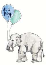 Congratulations new baby it's a boy card created by Bramble Designs