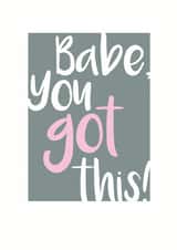 Babe you Good Luck Card 8873 created by Duckduckle Design