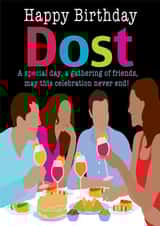 Dost friend Birthday Card 31308 created by Personalised Celebrations