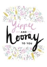 Pretty Congratulations Card - Yippee - Hooray - Champagne Fizz created by Louise Tiler