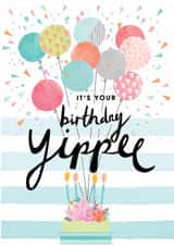 Classic Birthday Card - Yippee - Cake created by Louise Tiler