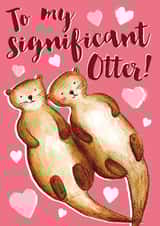 otter animal Anniversary Card 31695 created by Alexia Claire