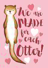 otter cute Love & Friendship Card 9189 created by Alexia Claire