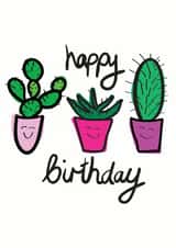 Cute Cactus Happy Birthday Card created by Sweetlove Press
