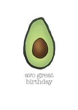Funny Avocado Birthday Card created by Becka Griffin