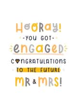 Mr and Mrs Engagement Card created by Joanne Hawker