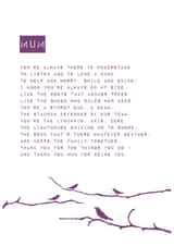 Heartfelt Birthday Card - A Poem For Mum created by Joanna Miller