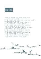 Heartfelt Poem New Home Card - Birds - Home Is Where You Hang Your Coat created by Joanna Miller