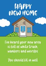 Rude and offensive new house card created by Silly Prints