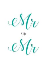 Mr and Mr - Simple calligraphy wedding card created by Russet and Gray