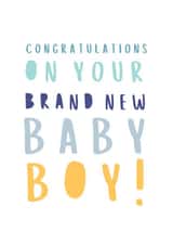 Baby Boy New Baby Card 8846 created by Russet and Gray