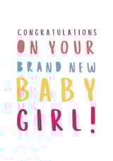 Baby Girl New Baby Card 8847 created by Russet and Gray