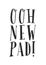 Pad Typographic New Home Card 8848 created by Russet and Gray