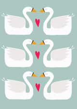 Swan illustration - Wedding or engagement card created by Kali Stileman
