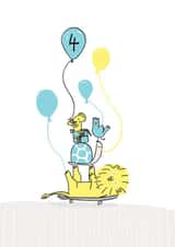 4 lion Birthday Card 25717 created by Sarah Ray