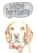 dog beagle Birthday Card 8293 created by Dotty Dog Art