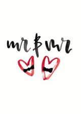 MR & MR Wedding card created by Bee Davies