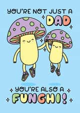 Cute Funghi Mushroom Father’s Day or Dad Birthday Card created by Katie Ruby Illustration
