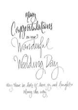 Congratulations on your wedding day - black and white created by Naughty Nice
