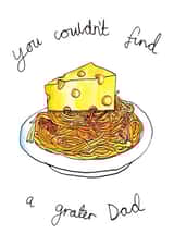 Cheese grater Dad Father's Day card created by Jelly Armchair