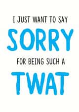 sorry twat Sorry Card 9328 created by Peabody Studio