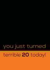 20 Male Birthday Card 30810 created by Rabal