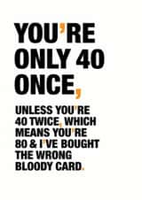 funny sarcastic Birthday Card 9421 created by Wordplay Design