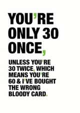 30 funny Birthday Card 9423 created by Wordplay Design