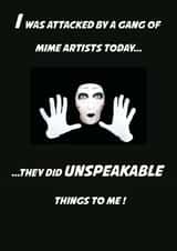 funny mime Card 31952 created by UraCard