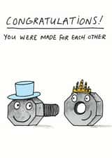 Made for each other wedding/engagement card created by Cardinky