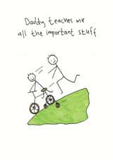 bike riding Father's Day Card 6065 created by Greetings by Nibby Williams