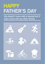Manual for life Father's Day card created by Poppy Lane