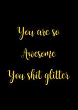 shit happy Humour Card 9586 created by Dirty Designs