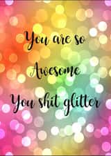 rainbow glitter Card 32009 created by Dirty Designs