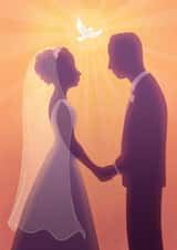 Artistic silhouette design - Wedding Card created by Sarah Satrun