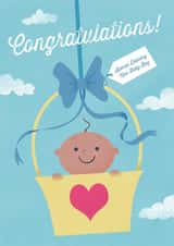 baby boy New Baby Card 2475 created by Louise Gardner