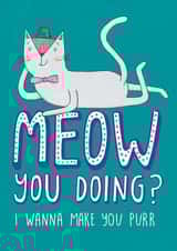 cat pun Anniversary Card 29970 created by Katie Ruby Illustration