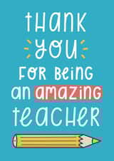 Amazing Teacher Thank You Card created by Joanne Hawker
