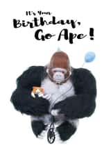 Ape Gorilla Birthday Card 9630 created by Lindsey Thomas