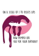 PUMPED KYLIE Birthday Card 9034 created by Pack a Punch Designs