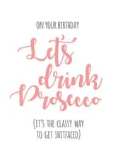 prosecco drink Birthday Card 8878 created by Duckduckle Design