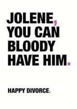 divorce single Thinking of you Card 9438 created by Wordplay Design