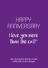 happy cat Anniversary Card 9621 created by Victoria Keown